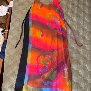 Colorful Floral Sleeveless Dress